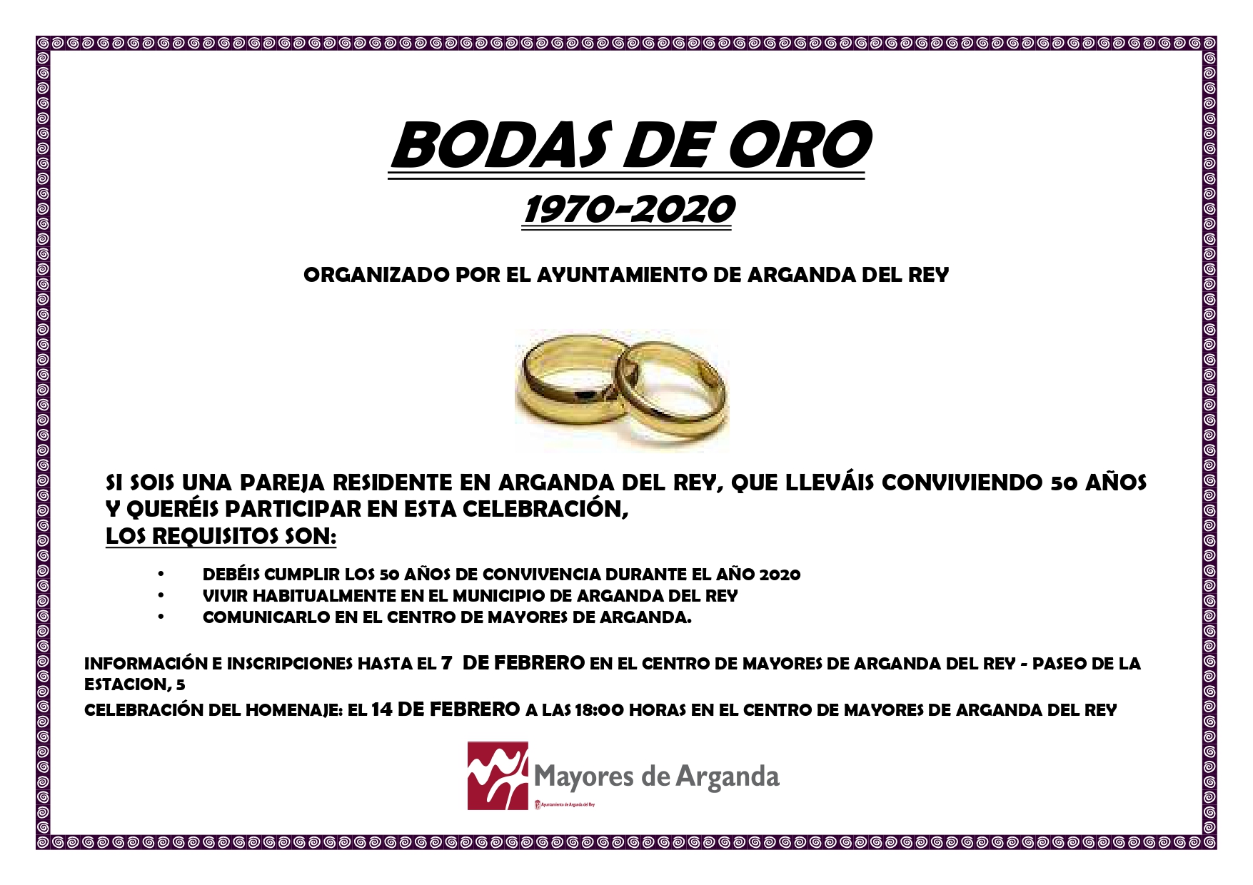 Cartel Bodas De Oro Page 0001 Ayuntamiento De Arganda
