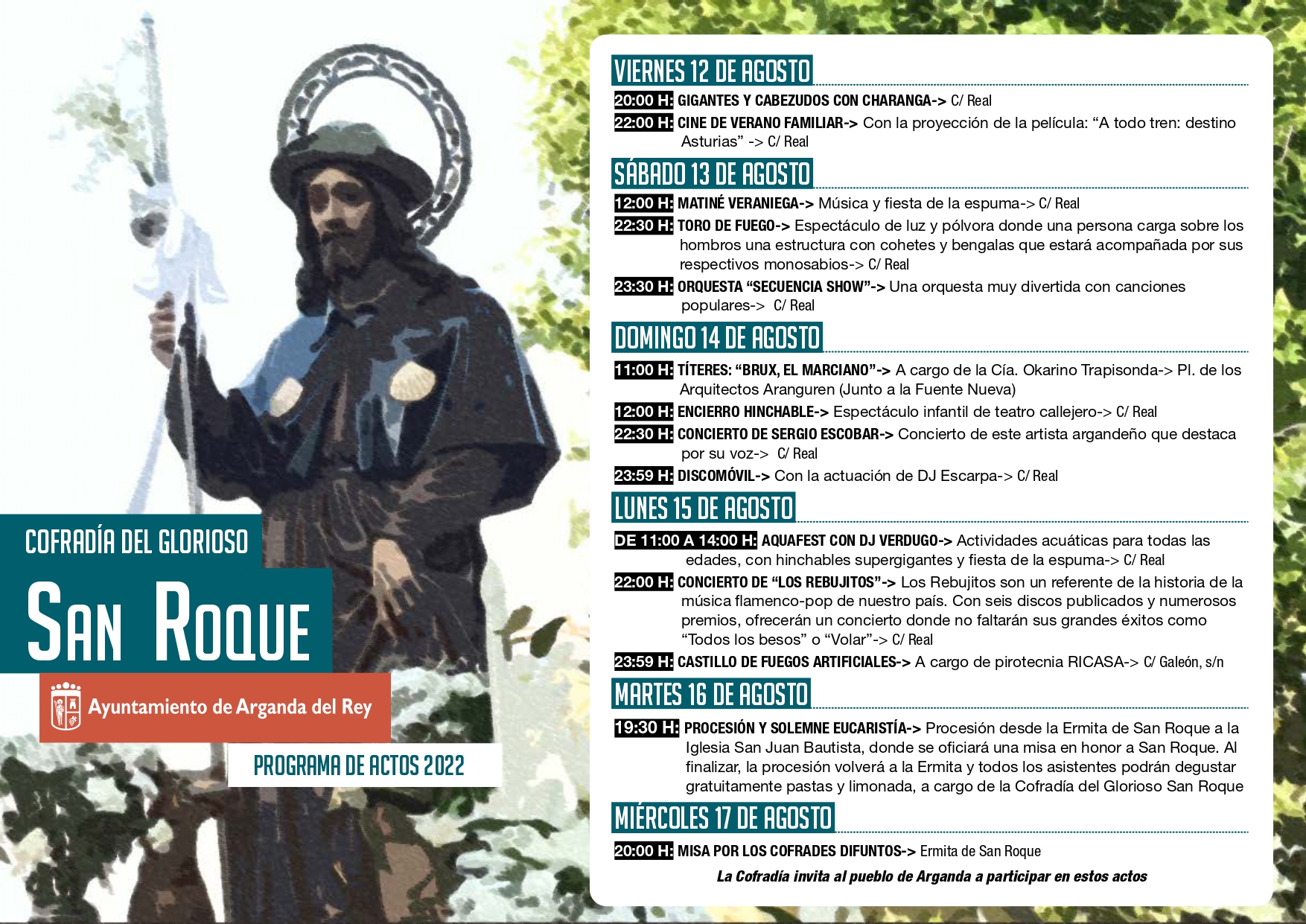 Las fiestas de San Roque volverán a celebrarse del 12 al 17 de agosto